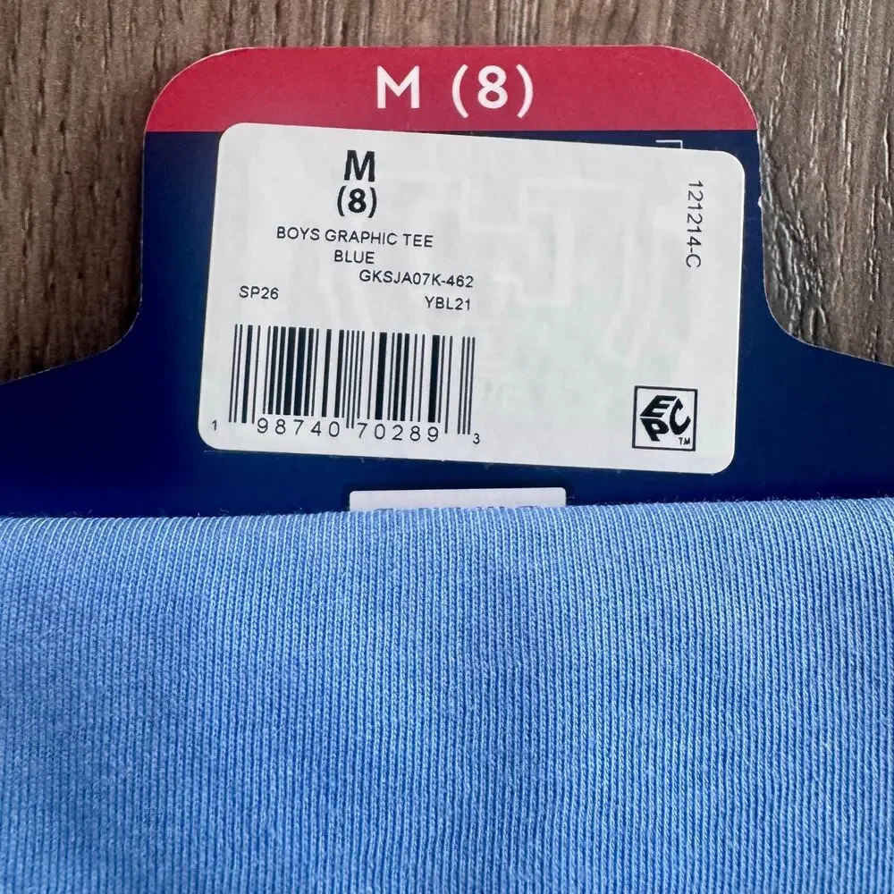Gap Logo Graphic Tshirt Blue Kids Medium / 8 Basic Classic NEW